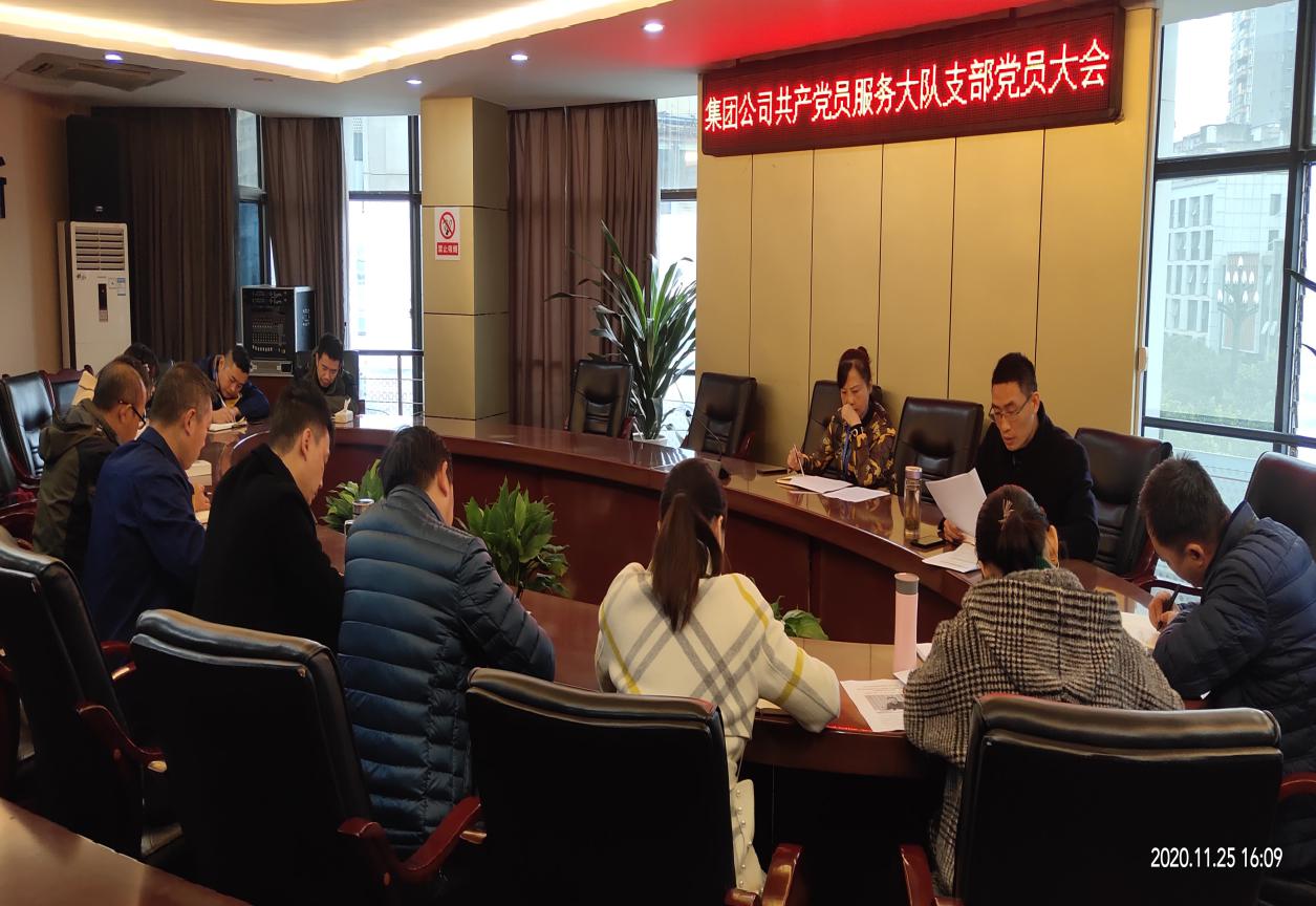 集團公司共產(chǎn)黨員服務(wù)大隊支部召開(kāi)支部黨員大會(huì )