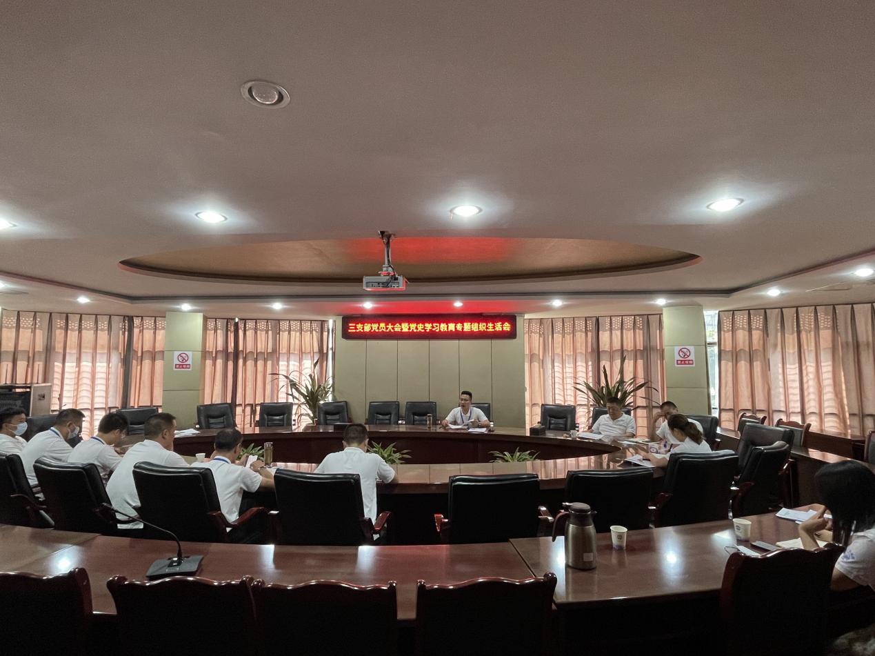 公司三支部召開(kāi)黨員大會(huì )暨黨史學(xué)習教育專(zhuān)題組織生活會(huì )