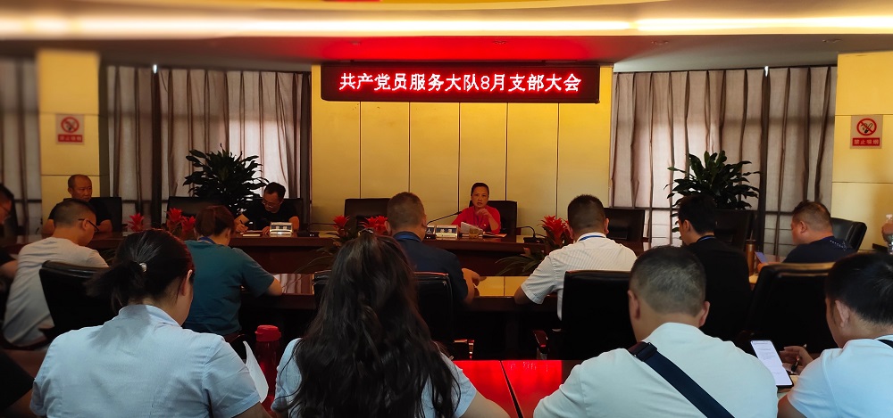 共產(chǎn)黨員服務(wù)大隊支部召開(kāi)八月黨員大會(huì )