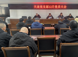 天泉黨支部召開(kāi)12月黨員大會(huì )